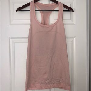 Lululemon light pink racer back tank top.